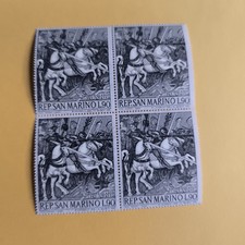 L. 90  PAOLO UCCELLO 1397- 1475  -  REP. SAN MARINO QUARTINA FRANCOBOLLI 