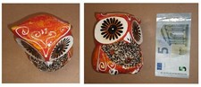 Gufo rosso grande in legno cm