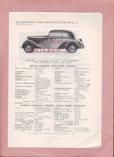 Francoforte lavagna 1934 - francoforte/m.,,
