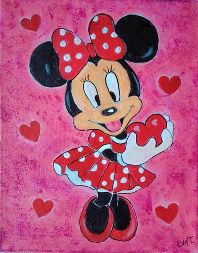 Dipinto acrilico minnie - dipinto,