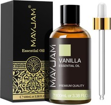 MAYJAM Vaniglia Olio Essenziale 100ml Aromaterapia per Casa e Guardaroba