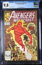 AVENGERS WEST COAST #50 CGC 9.8, 1989, COPERTINA ORIGINALE TORCIA UMANA