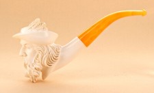 Pipa in Schiuma di mare Lubinski "BAVARESE" liscia scolpita