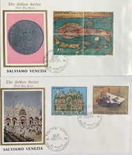 2 Buste FDC Vaticano The Golden Series  n. 143-144  1972  lire 50x4-180-25