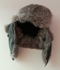 Cappello, berretto inverno/neve. Unisex. Aviator, grigio aviazione