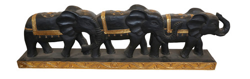 Scultura trittico elefanti - scultura,