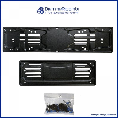Kit portatarga metallo nero - kit,