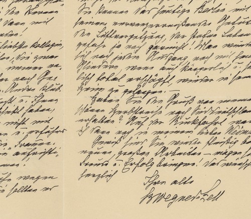 Autografo wegner zell - wegner,