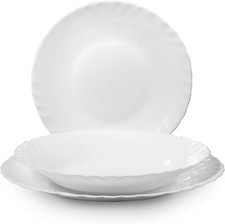 Servizio di Piatti Da Tavola Bianco 36 Pezzi Per 12 Persone cucina non sbeccano 