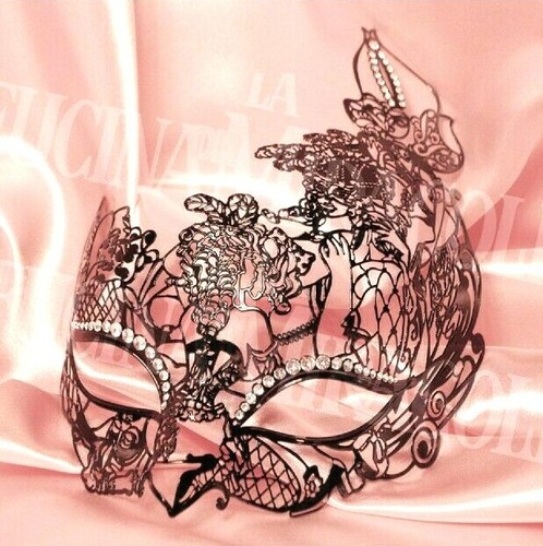 Maschera veneziana metallo - maschera,