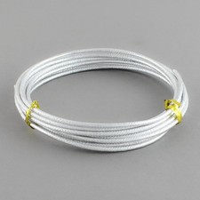 2mt filo alluminio lavorato 2mm colore argento  bijoux