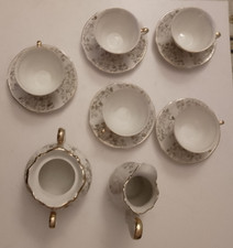 SERVIZIO  DA CAFFE' PORCELLANA BAVARIA VINTAGE . Bordi in Oro. 