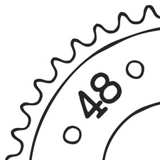 Pignone 48 denti Kawasaki KLX 450 R, 07-19; divisione 520