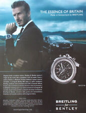 Pubblicità Advertising Ritaglio 2013 OROLOGIO BREITLING Bentley DAVID BECKHAM