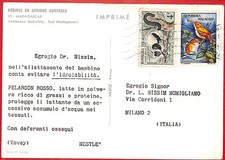 aa3181 - MADAGASCAR - Storia Postale - CARTOLINA per ITALIA - UCCELLINI Lemure 1960