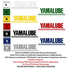 yamalube adesivi pre spaziati sticker sponsor moto cropped helmet 2 pezzi cm. 20