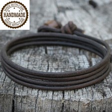 Bracciale Braccialetto in pelle stile surf surfer leather wrap bracelet unisex 