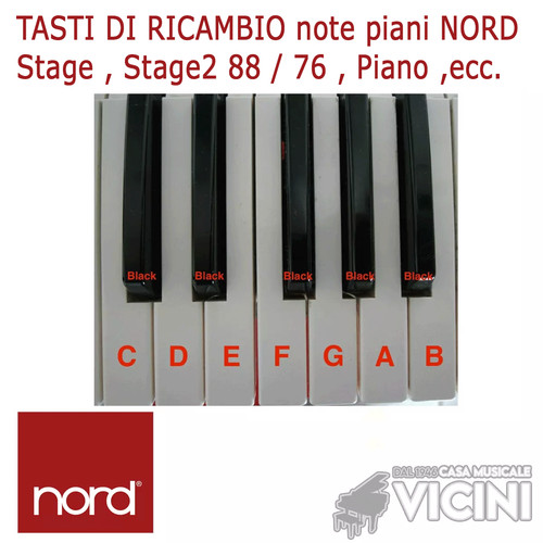 Tasti ricambio note piani - di,