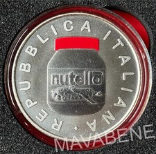 ITALIA 2021 NUTELLA ROSSA ROSSO FERRERO MONETA 5 EURO ARGENTO FDC IPZS