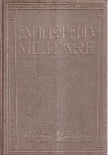 Enciclopedia militare volume - enciclopedia, militare-