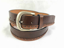 BALDESSARINI Cintura Donna Uomo Pelle Bicolore Unisex Leather Belt Sz.M - L