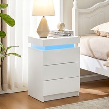 Comodino led bianco 3 - comodino,