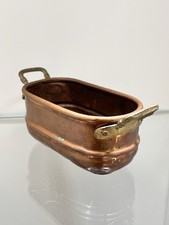 Pentolino Tegame Rame Miniatura Contenitore Vecchio Usato Organizzatore Vintage