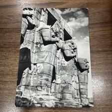 CARTOLINA COLORI VINTAGE LUXOR EGYPT - OSIRIS FIGURES IN THE RAMASSEUM AT THEBES