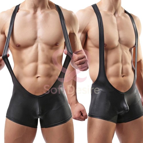 Body uomo sexy pvc pelle - , club