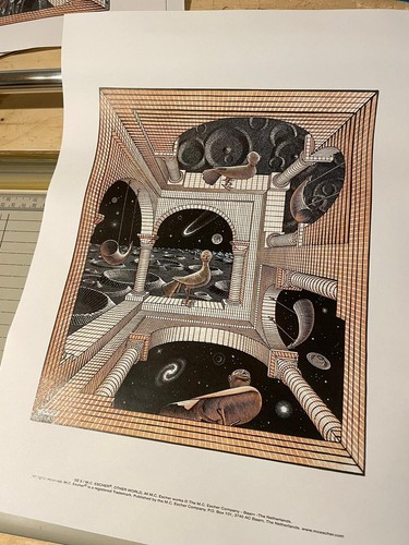 Stampa escher other world - other,