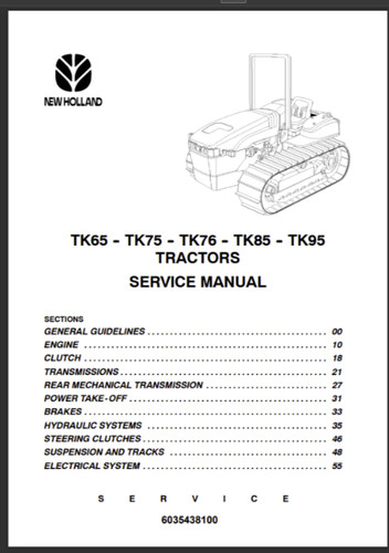 New holland tk65 tk75 tk85 - holland, tk75,