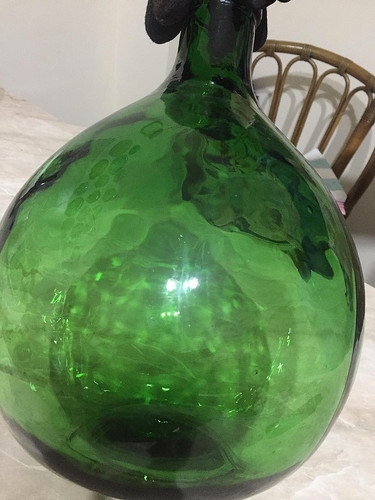 Coppia damigiane vintage vetro - damigiane,