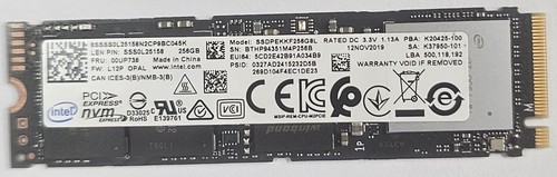 Ssd 256 intel nvme - ssd, 2280