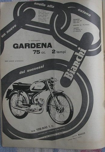 Pubblicita moto bianchi - moto,