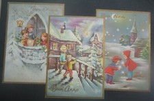 3 MERRY CHRISTMAS POSTCARDS -