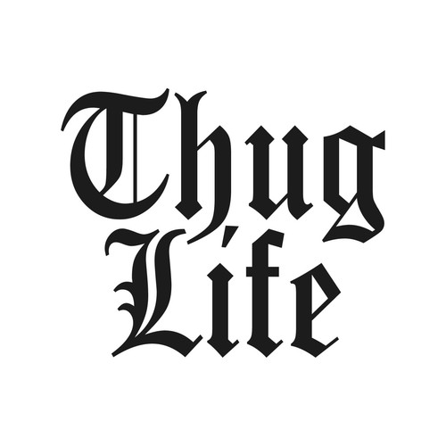 Adesivo thug life gangsters - adesivo,