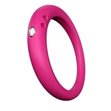 Anello Duepunti Silicone Diamante Fuxia Fucsia - Misura M