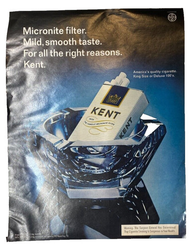 Pubblicità stampa kent filtro - kent,