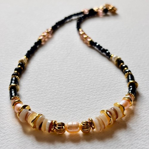 Collana spinello nero perla - collana, e