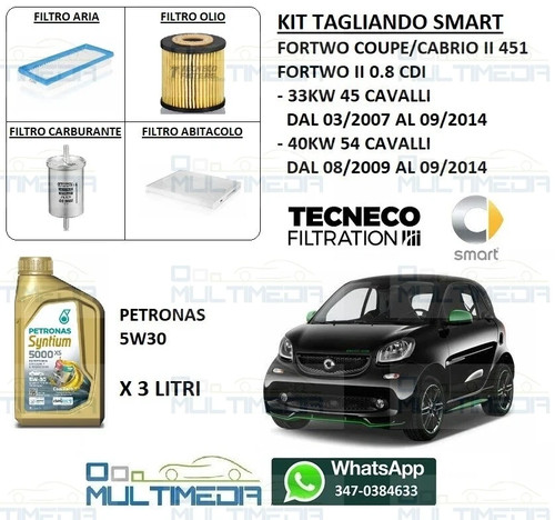 Kit tagliando olio petronas - tagliando,