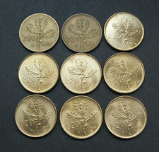 20 lire 9 monete 1957, 1958