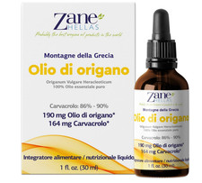 Zane Hellas 100% Olio Di Origano Non Diluito.Puro Olio Essenziale Greco Puro Di 