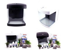 Nano Acquario XCUBE Bianco Nero Acquario Completo Illuminazione LED Decorazione
