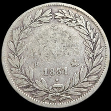 5 franchi 1831 in argento