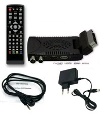Mini Decoder digitale terrestre TV DVB T3 piega 180° full HD 1080p 1920p scart 3