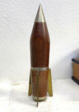 MACINA PEPE PEPINO MISSILE RAZZO ROCKET GRINDER PEPER MILL BRASS WOOD DESIGN '50