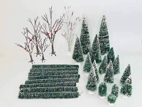 Dept village tree flocked - 56,