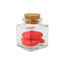 48 VASETTI PORTACONFETTI IN VETRO 4x4 cm BOMBONIERE per NASCITA MATRIMONIO