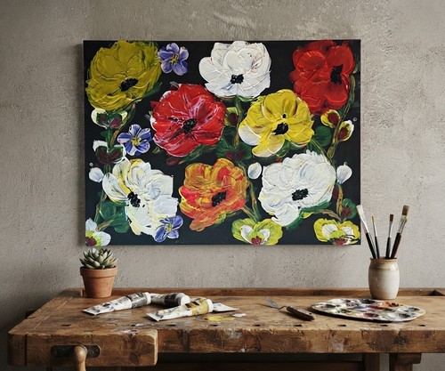 Quadro moderno fiori - quadro,