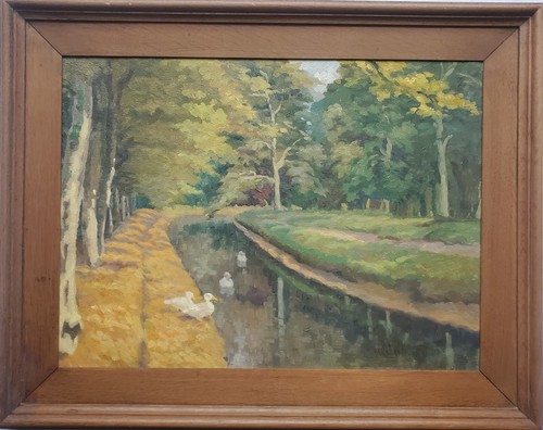Quadro olio paesaggio - , parco